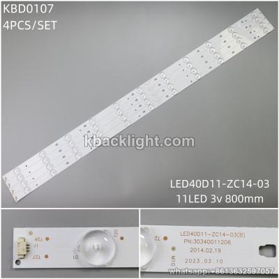 KBD0107 LED40D11-ZC14-03/ for Haier LE40F3000W/11-LED 3v800mm 4PCS/SET