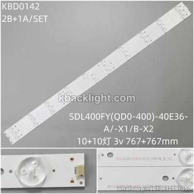 KBD0142 SDL400FY-40E36-A-X1/B-X2/10+10-LED 3v767+767mm (2B+1A)/ SET