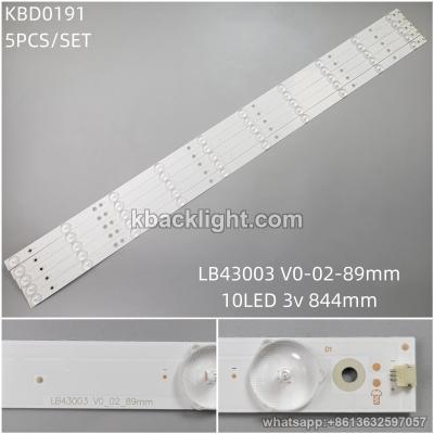 KBD0191 LB43003 V0-02-89/10-LED 3v844mm 5PCS/SET