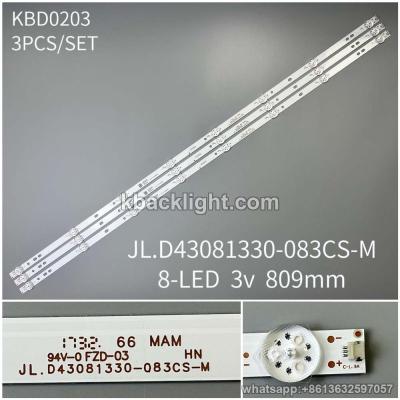 KBD0203 JL.D43081330-083CS-M/8-LED 3v809mm 3PCS/SET