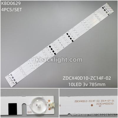 KBD0629 ZDCX40D10-ZC14F-02/40-inch 10-LED 3v785mm 4PCS/SET