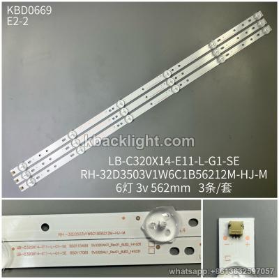 KBD0669 LB-C320X14-E11-L-G1-SE/RH-32D3503V1W6C1B56212M-HJ-M/SVJ320AK3-Rev01-6LED-141031/6-LED 3v562mm with 3PCS/SET