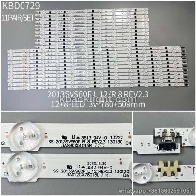KBD0729 2013SVS60F L/R/ Samsung 60-inch 8+12-LED 11 PAIRS/ SET