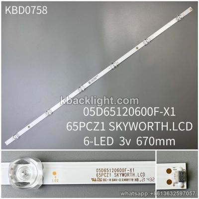 KBD0758 05D65120600F-X1/65PCZ1 SKYWORTH.LCD/6-LED 3v670mm