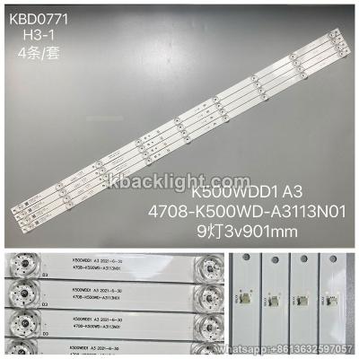 KBD0771 K500WDD1 A3/4708-K500WD-A3113N01 9-LED 3v901mm 4PCS/SET