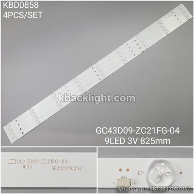 KBD0858 GC43D09-ZC21FG-04/9-LED 3v825mm 4PCS/SET