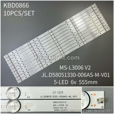 KBD0866 JL.D58051330-006AS-M-V01/MS-L3006 V2/5-LED 6v555mm 10PCS/SET