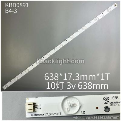 KBD0891 638*17.3mm*1T/10-LED 3v638