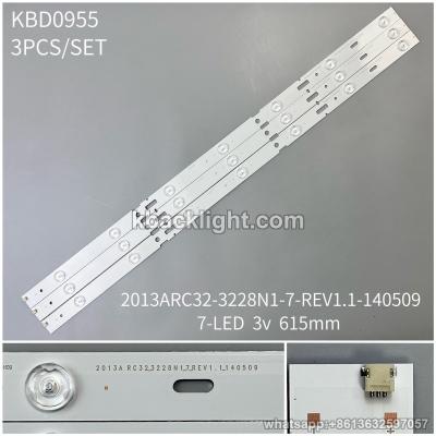 KBD0955 2013ARC32-3228N1-7-REV1.1-140509/ Samsung 7-LED 3v615mm 3PCS/SET