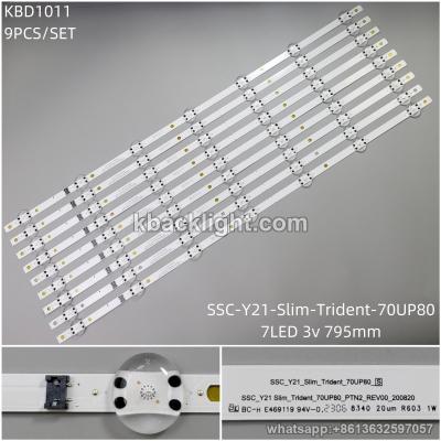 KBD1011 SSC-Y21-Slim-Trident-70UP80/7-LED 3v795mm large connector cap 9PCS/SET