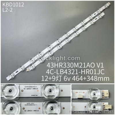 KBD1012 43HR330M21AO V1/4C-LB4321-HR01JC/12+9-LED 6v464+348mm 1 PAIR/ SET