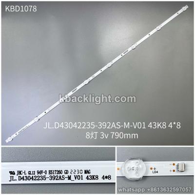KBD1078 JL.D43042235-392AS-M-V01 43K8 4*8/8-LED 3v790mm 4PCS/SET