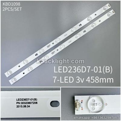 KBD1098 LED236D7-01(B)/7-LED 3v458mm 2PCS/SET