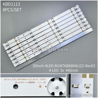 KBD1113 50inch-4LED-RUNTKB686WJZZ-Rev02/4-LED 3v440mm 8PCS/SET