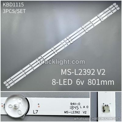 KBD1115 MS-L2392 V2/8-LED 6v801mm 3PCS/SET