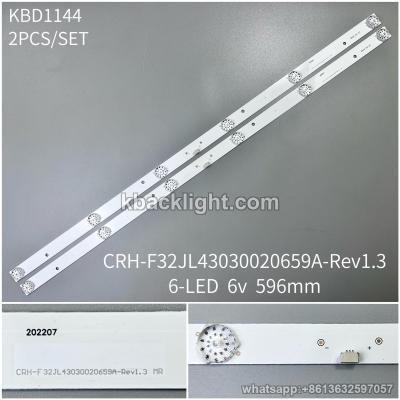 KBD1144 CRH-F32JL43030020659A-Rev1.3/ for Philips 32PHF5021/T3/6-LED 6v596mm 2PCS/SET