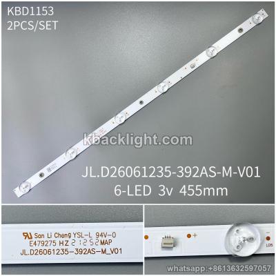 KBD1153 JL.D26061235-392AS-M-V01/6-LED 3v455mm 2PCS/SET