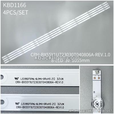 KBD1166 CRH-BX55Y1U723030T040806A-REV.1.0/HD550Y1U72-T0L1-2020061001-SVH550F94/8-LED 3v1055mm 4PCS/SET
