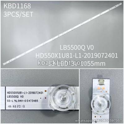 KBD1168 LB5500Q V0/HD550X1U81-L1-2019072401/13-LED 3v1055mm 3PCS/SET