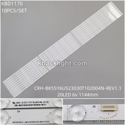 KBD1170 CRH-BK55Y6U523030T102004N-REV1.1/20-LED 6v1144mm 10PCS/SET