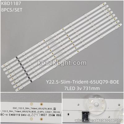 KBD1187 SSC-Y22.5-Slim-Trident-65UQ79-BOE/7-LED 3v731mm 8PCS/SET