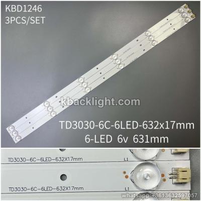 KBD1246 TD3030-6C-6LED-632x17mm/6-LED 6v631mm 3PCS/SET