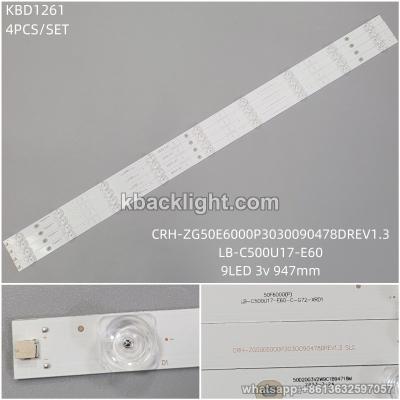 KBD1261 CRH-ZG50E6000P3030090478DREV1.3/LB-C500U17-E60/9-LED 3v947mm 4PCS/SET
