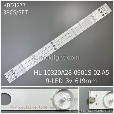 KBD1277 HL-10320A28-0901S-02 A5/9-LED 3v619mm 3PCS/SET