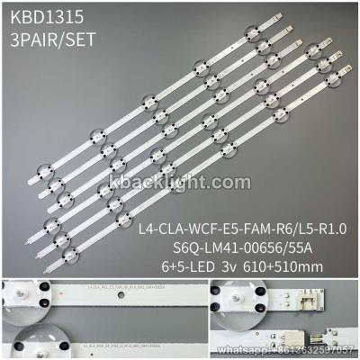 KBD1315 L4-CLA-WCF-E5-FAM-R6/L5-R1.0-S6Q-LM41-00656/55A/WCL60602-AC/6+5-LED 3v610+510mm 3 PAIRS/ SET