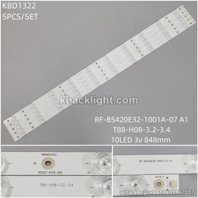 KBD1322 RF-BS420E32-1001A-07 A1/T88-H08-3.2-3.4/10-LED 3v848mm 5PCS/SET【H4-1】