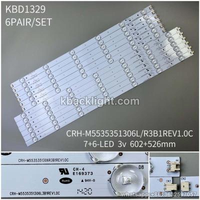 KBD1329 CRH-M5535351306L/R3B1REV1.0C/55-inch 7+6-LED 3v602+526mm copper
