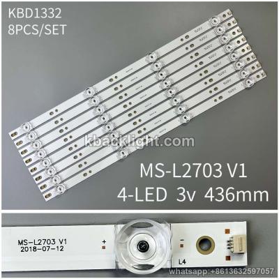 KBD1332 MS-L2703 V1/4-LED 3v436mm 8PCS/SET