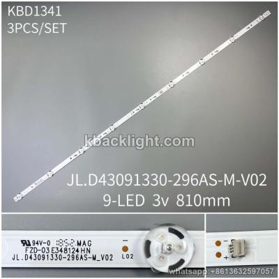 KBD1341 JL.D43091330-296AS-M-V02/9-LED 3v810mm 3PCS/SET