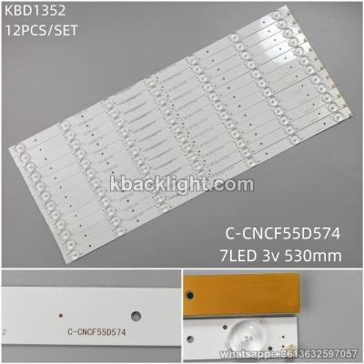 KBD1352 C-CNCF55D574/7-LED 3v530mm 12PCS/SET copper