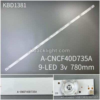 KBD1381 A-CNCF40D735A/9-LED 3v780mm copper square concave
