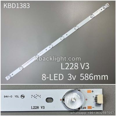 KBD1383 L228 V3/8-LED 3v586mm copper
