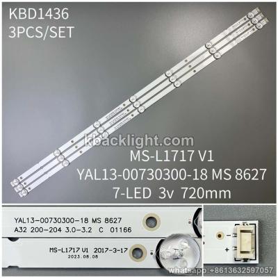 KBD1436 YAL13-00730300-18 MS 8627/MS-L1717 V1/7-LED 3v720mm 3PCS/SET