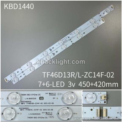 KBD1440 TF46D13R/L-ZC14F-02/46-inch 7+6-LED 3v450+420mm copper