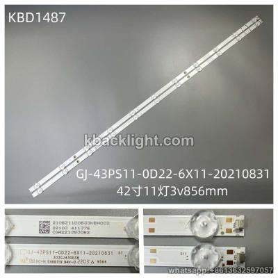 KBD1487 GJ-43PS11-0D22-6X11-20210831/42-inch 11-LED 3v856mm 1pcs/set
