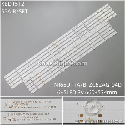 KBD1512 MI65D11A/B-ZC62AG-04D/6+5-LED 3v660+534mm 5 PAIRS/ SET