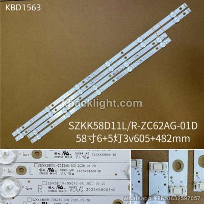 KBD1563 SZKK58D11L/R-ZC62AG-01D/58-inch 6+5-LED 3v605+482mm