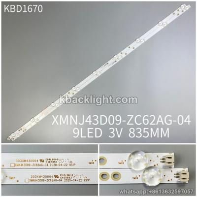 KBD1670 XMNJ43D09-ZC62AG-04/9-LED 3v835mm 3PCS/SET