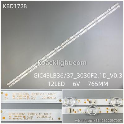 KBD1728 GIC43LB36/37-3030F2.1D-V0.3/12-LED 6V756MM