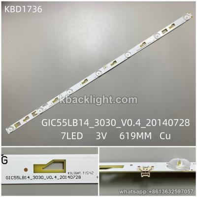 KBD1736 GIC55LB14-3030V0.4-20140728/7-LED 3V619MM copper