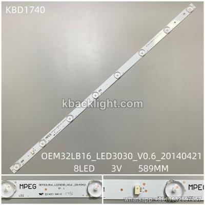 KBD1740 OEM32LB16-LED3030-V0.6-20140421/8-LED 3V589MM