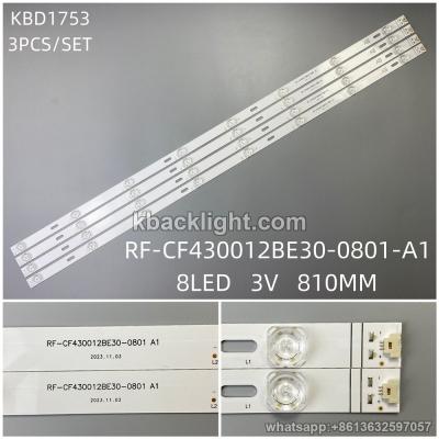 KBD1753 RF-CF430012BE30-0801 A1/8-LED 3V810MM/3PCS/SET