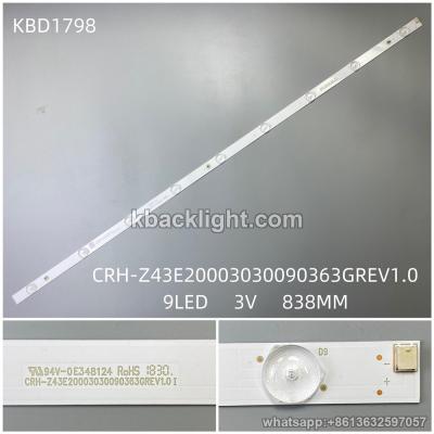 KBD1798 CRH-Z43E20003030090363GREV1.0I/9-LED 3V838MM 3PCS/SET