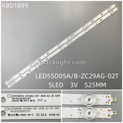 KBD1899 TLED55D05A/B-ZC29AG-02T/5+5-LED 3V525+525MM(H)