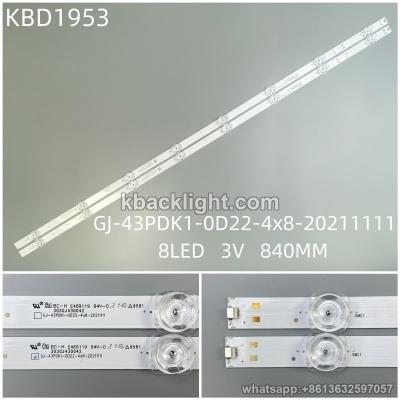 KBD1953 GJ-43PDK1-0D22-4*8-20211111/8-LED 3V840MM
