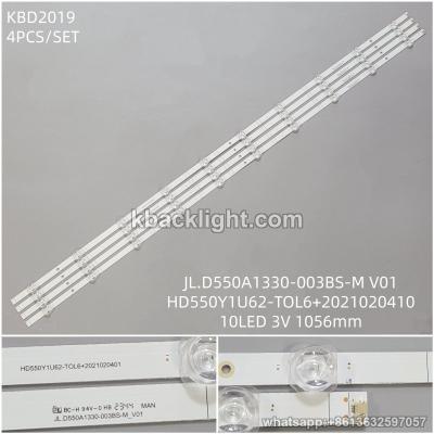 KBD2019 JL.D550A1330-003BS-M V01/HD550Y1U62-TOL6+2021020410/10-LED 3V1056MM 4PCS/SET
